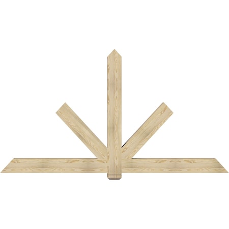 Ekena Millwork Kennewick Rough Sawn Timber Gable Bracket, Douglas Fir, 96"W x 52"H x 6"D x 6"F, 13/12 Pitch GBW096X52X0606KEN00RDF